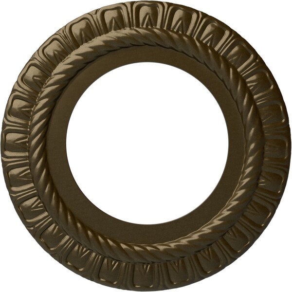 Ekena Millwork Claremont Ceiling Medallion (Fits Canopies up to 7"), 10 5/8"OD x 5 3/4"ID x 1/2"P, Brass CM10CLBRS - main